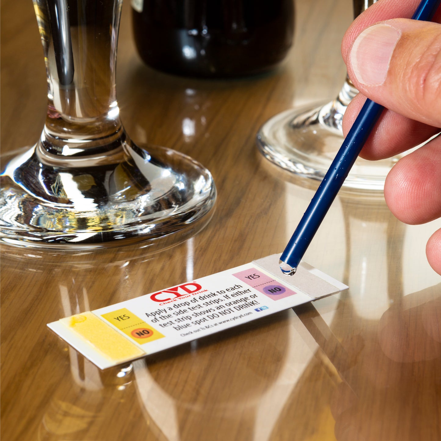 Check Your Drink - Drink Safety Test Strip