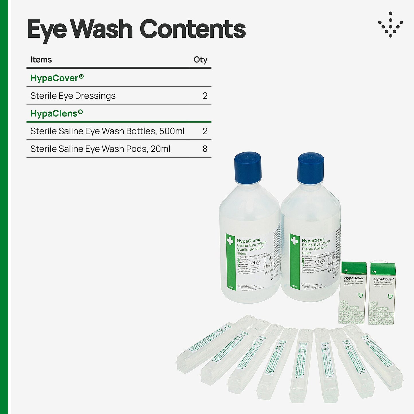 Evolution Bottle Eye Wash Station - Green