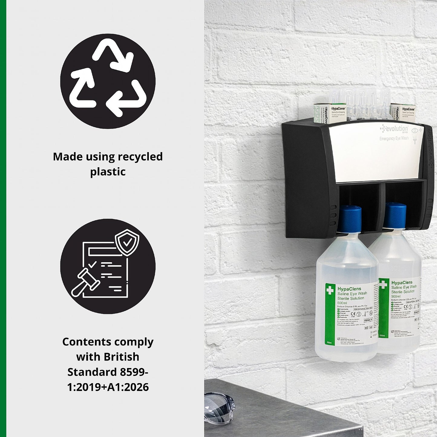 Evolution Recycled Eye Wash Station