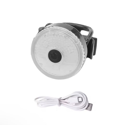 USB Rechargeable LED Dog Collar Safety Light - White