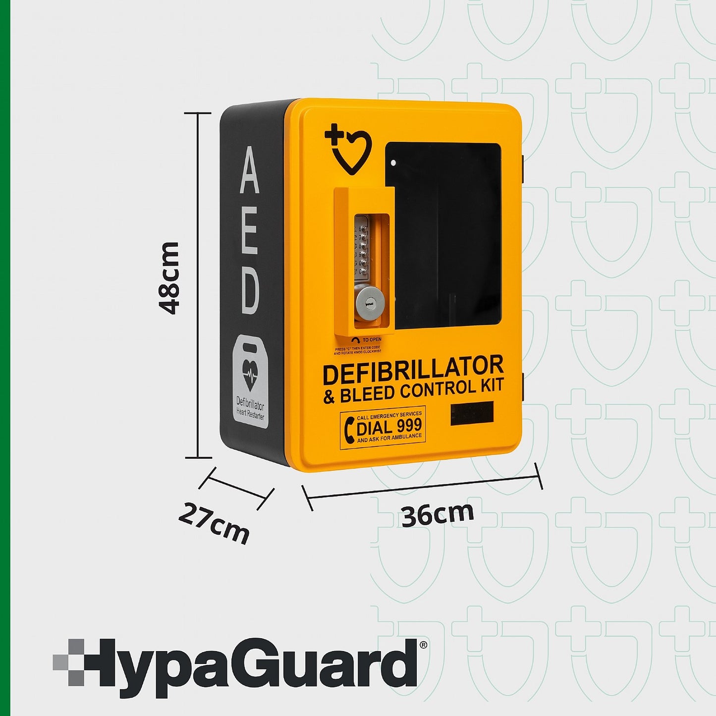 HypaGuard Outdoor AED Cabinet with HypaStop Bleed Control Kit